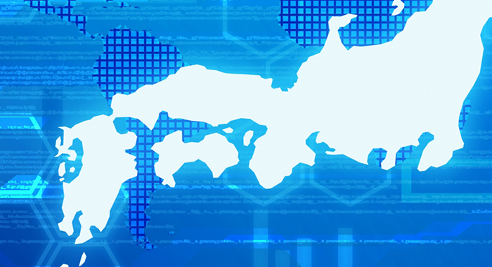九州エリアの地図をモチーフにした九開通サービスのイメージ